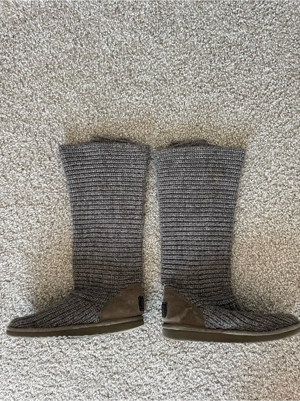 UGG Classic Cardy button sweater boots - grey